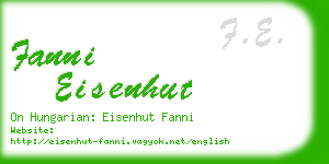fanni eisenhut business card